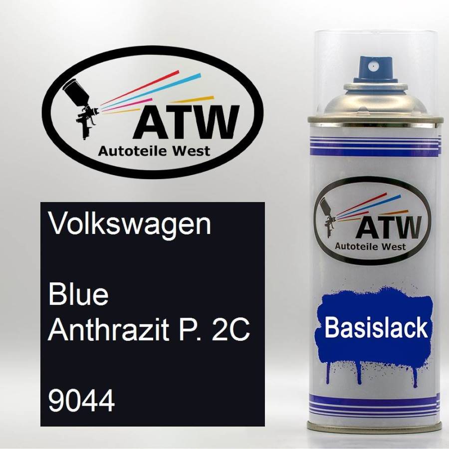 Volkswagen, Blue Anthrazit P. 2C, 9044: 400ml Sprühdose, von ATW Autoteile West.